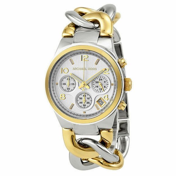 Michael Kors Gold and Silver Women's Watch - Picture 1 of 9